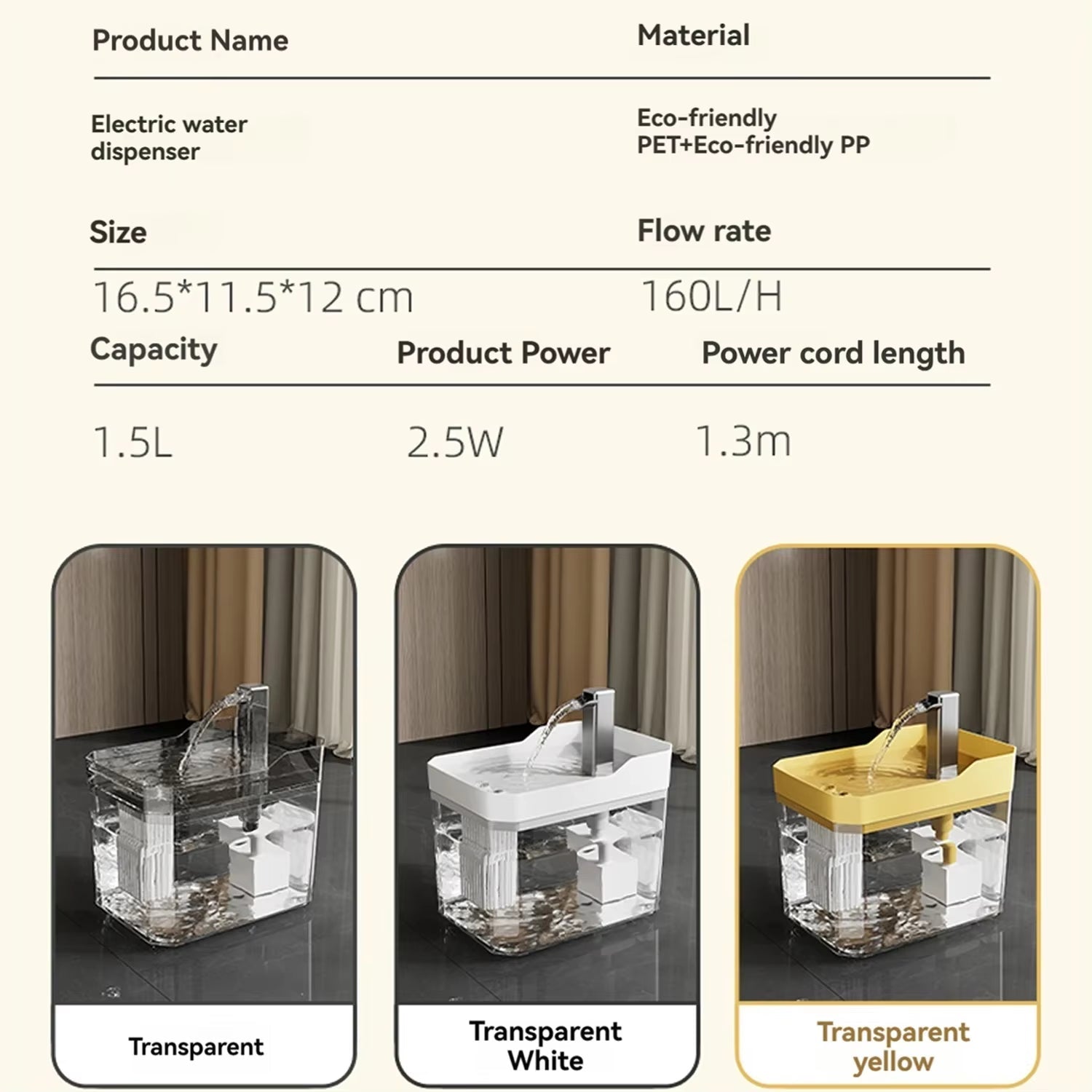 Automatic Cat Water Fountain with USB Pump - Transparent Design, Anti-Dry Burning, and Recirculating Filtered Water Dispenser