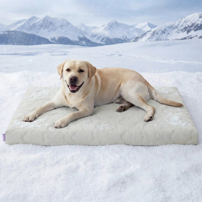 Bedsure Cooling Thin & Thick Mat for Dogs – Q-MAX>0.4 Washable Pet Cooling Pad, No Gel, No Electric, Non-Slip Summer Crate Bed for Large Dogs