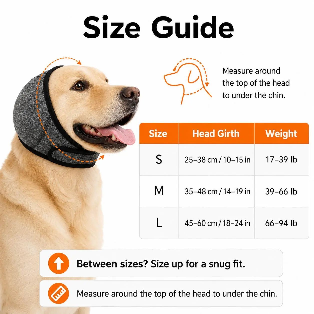 Comfortable 1-Piece Water-Resistant Dog Hoodie Wrap - Keeps Ears Dry, Ear Protection for Swimming, Blow Drying, Noise Reduction for Fireworks, Grey, Grooming, Bathing