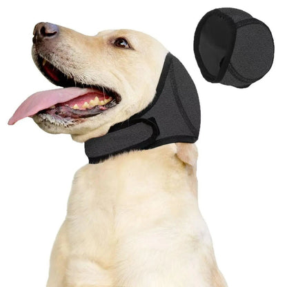 Comfortable 1-Piece Water-Resistant Dog Hoodie Wrap - Keeps Ears Dry, Ear Protection for Swimming, Blow Drying, Noise Reduction for Fireworks, Grey, Grooming, Bathing