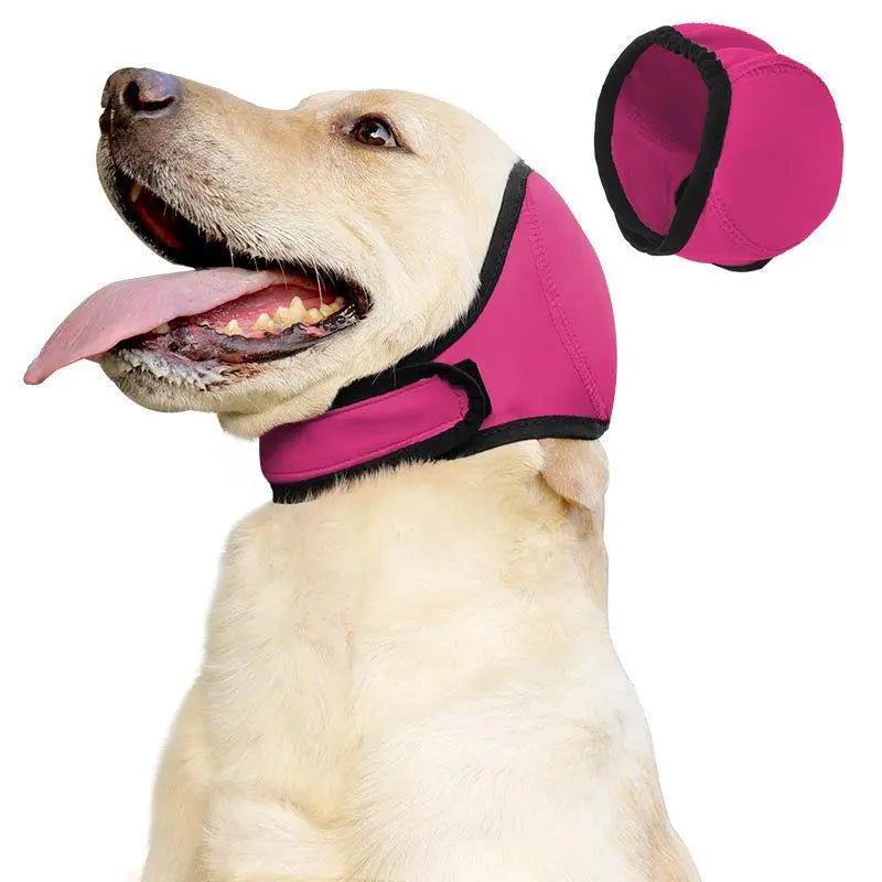 Comfortable 1-Piece Water-Resistant Dog Hoodie Wrap - Keeps Ears Dry, Ear Protection for Swimming, Blow Drying, Noise Reduction for Fireworks, Grey, Grooming, Bathing