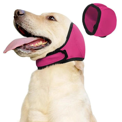 Comfortable 1-Piece Water-Resistant Dog Hoodie Wrap - Keeps Ears Dry, Ear Protection for Swimming, Blow Drying, Noise Reduction for Fireworks, Grey, Grooming, Bathing
