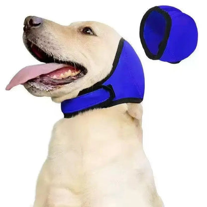 Comfortable 1-Piece Water-Resistant Dog Hoodie Wrap - Keeps Ears Dry, Ear Protection for Swimming, Blow Drying, Noise Reduction for Fireworks, Grey, Grooming, Bathing