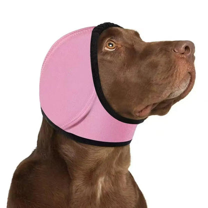 Comfortable 1-Piece Water-Resistant Dog Hoodie Wrap - Keeps Ears Dry, Ear Protection for Swimming, Blow Drying, Noise Reduction for Fireworks, Grey, Grooming, Bathing