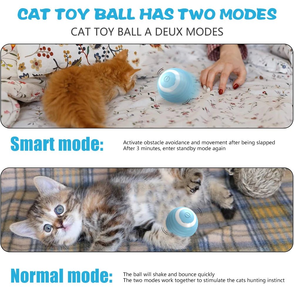 Interactive Electric Cat Ball - Automatic Rolling Smart Toy for Endless Fun!
