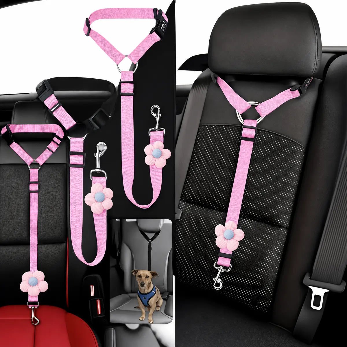Pawzseek Dog Seat Belt for Car - Safety Harness for SUVs, Perfect Christmas Gift for Pet Owners!