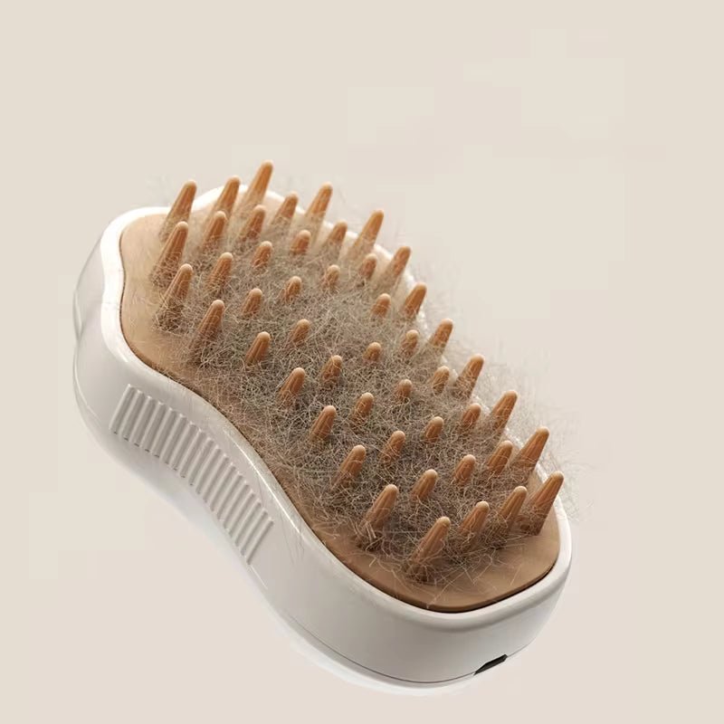 Ultimate 3-in-1 Electric Pet Grooming Brush - Cat & Dog Hair Removal with Massage & Steam Spray Function