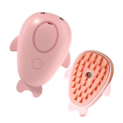 Ultimate 3-in-1 Electric Pet Grooming Brush - Cat & Dog Hair Removal with Massage & Steam Spray Function