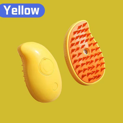 Ultimate 3-in-1 Electric Pet Grooming Brush - Cat & Dog Hair Removal with Massage & Steam Spray Function